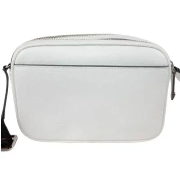 Karl Lagerfeld Colorful Lettered White Crossbody Bag w/ Signature Guitar Strap - Picture 5 of 12